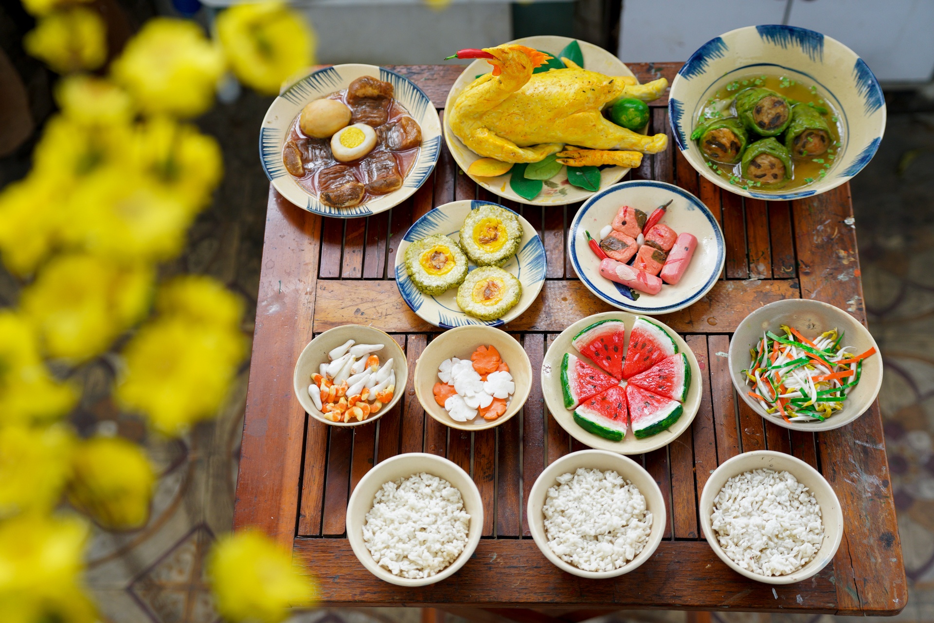 Mon an truyen thong ngay Tet Viet lam tu dat set hinh anh