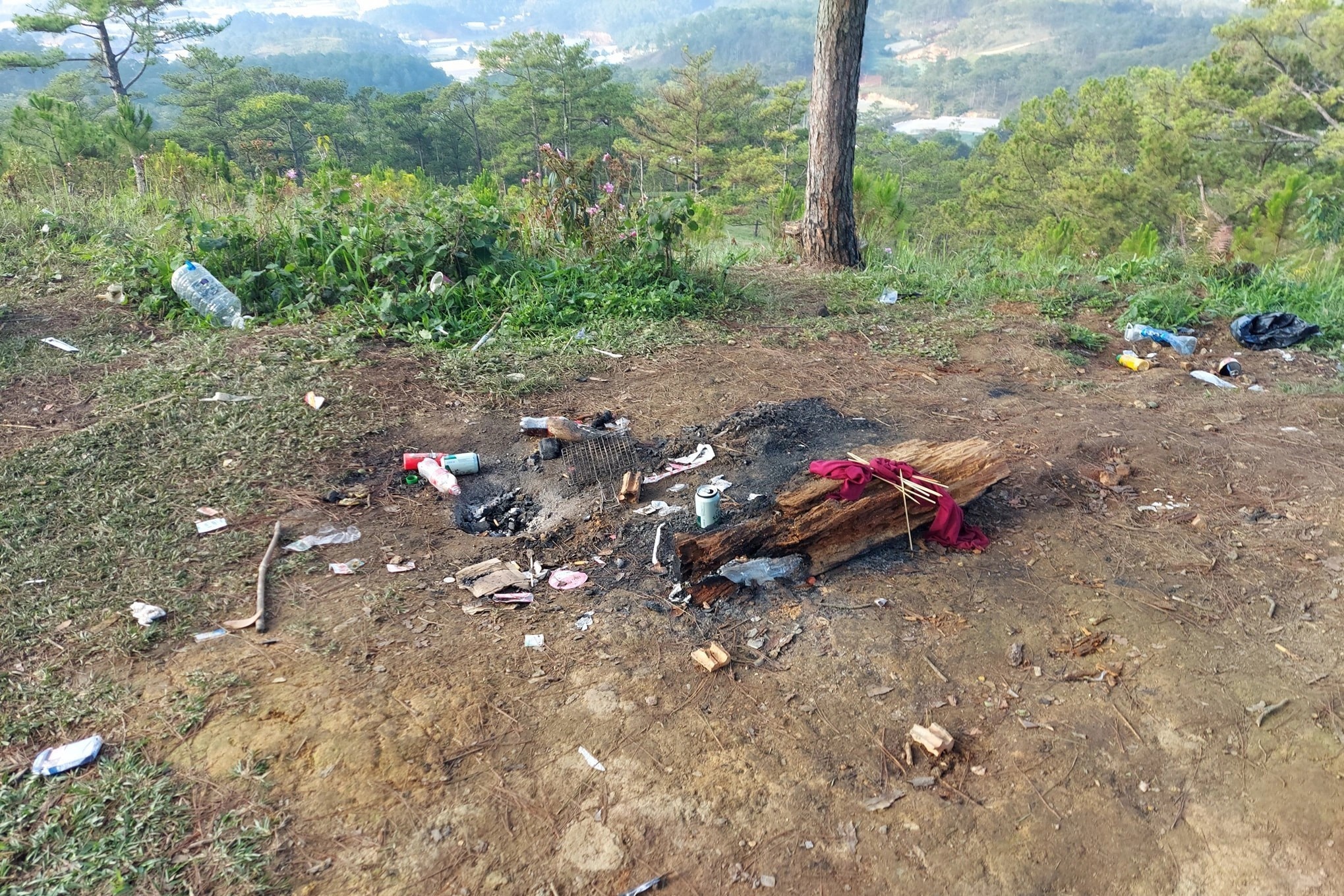 Khach cam trai dip le xa rac lai doi Da Lat hinh anh