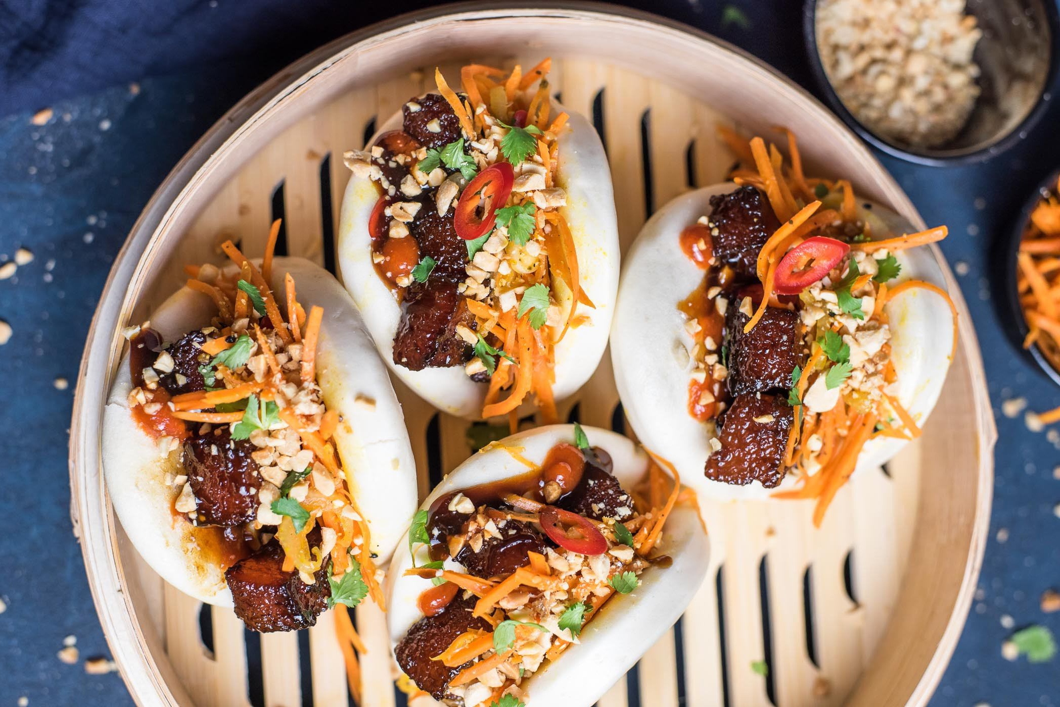 Cong thuc don gian lam banh bao kep thit kieu Dai Loan hinh anh