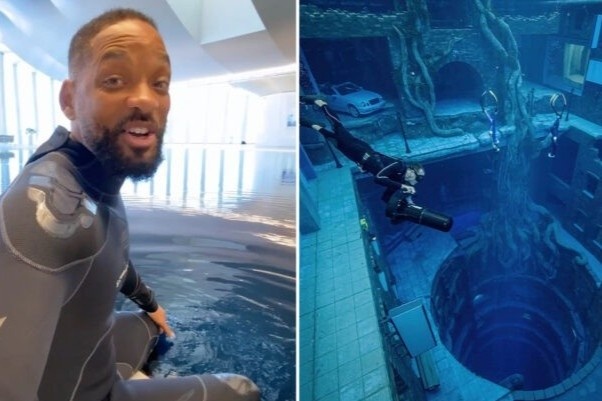 Will Smith kham pha ho boi sau nhat the gioi o Dubai hinh anh