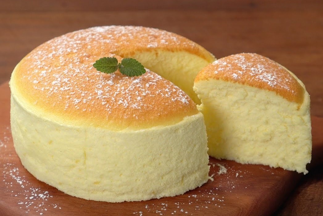 Banh bong lan sua chua Nhat Ban de lam hinh anh