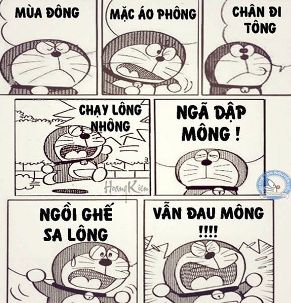 Sieu cuoi Doremon che: Mua dong di tong, nga dap mong hinh anh
