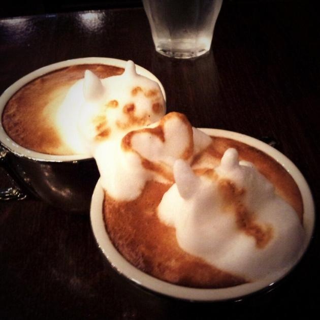 'Tro mat' voi nhung coc ca phe nghe thuat hinh anh