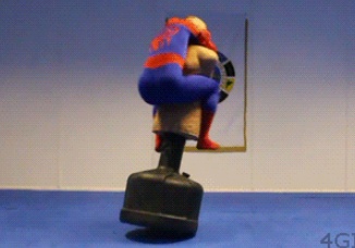 Anh dong vui: Nguoi nhen tap vo hinh anh