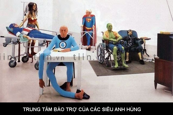Tranh vui: Khi cac sieu anh hung o chung hinh anh