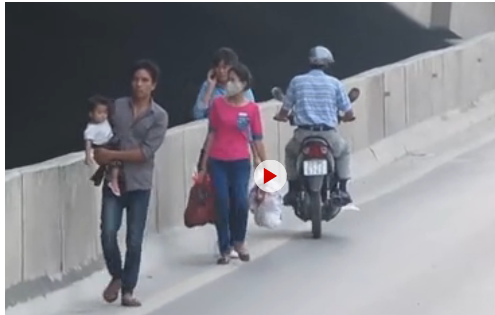 Canh kho tin tai duong tren cao Ha Noi hinh anh