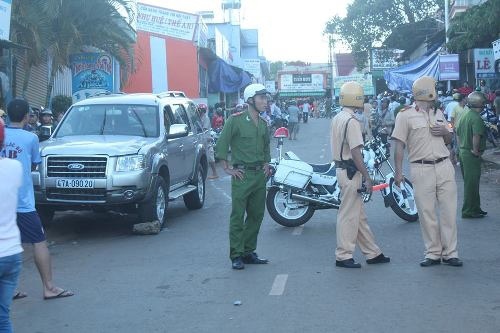 Hiện trường vụ tai nạn.