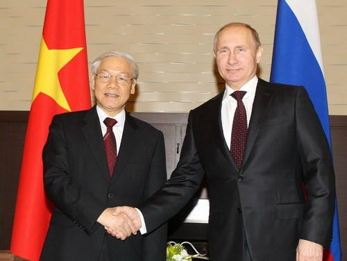 Tong bi thu Nguyen Phu Trong hoi dam voi Tong thong Nga hinh anh