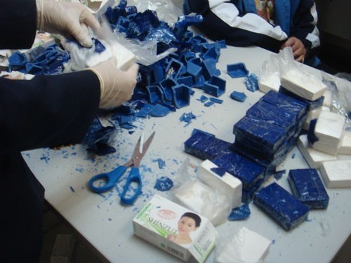 Cu ba 71 tuoi xach 3 kg ma tuy ra san bay hinh anh