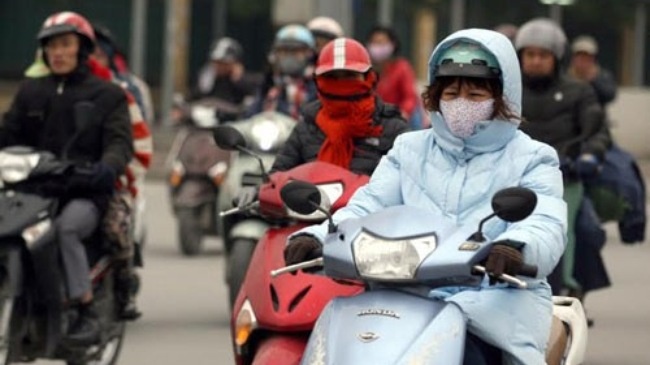 Nhiet do mien Bac bat dau giam sau hinh anh