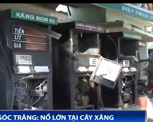 VTV: No lon tai cay xang tren pho dong o Soc Trang hinh anh