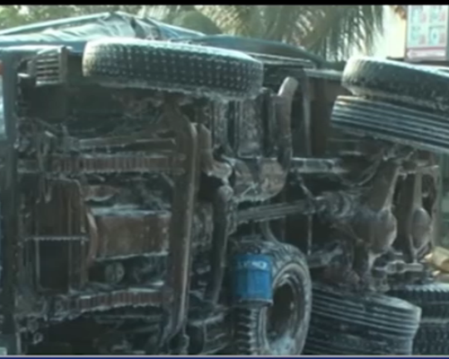 Hien truong xe giuong nam dam xe tai kinh hoang hinh anh