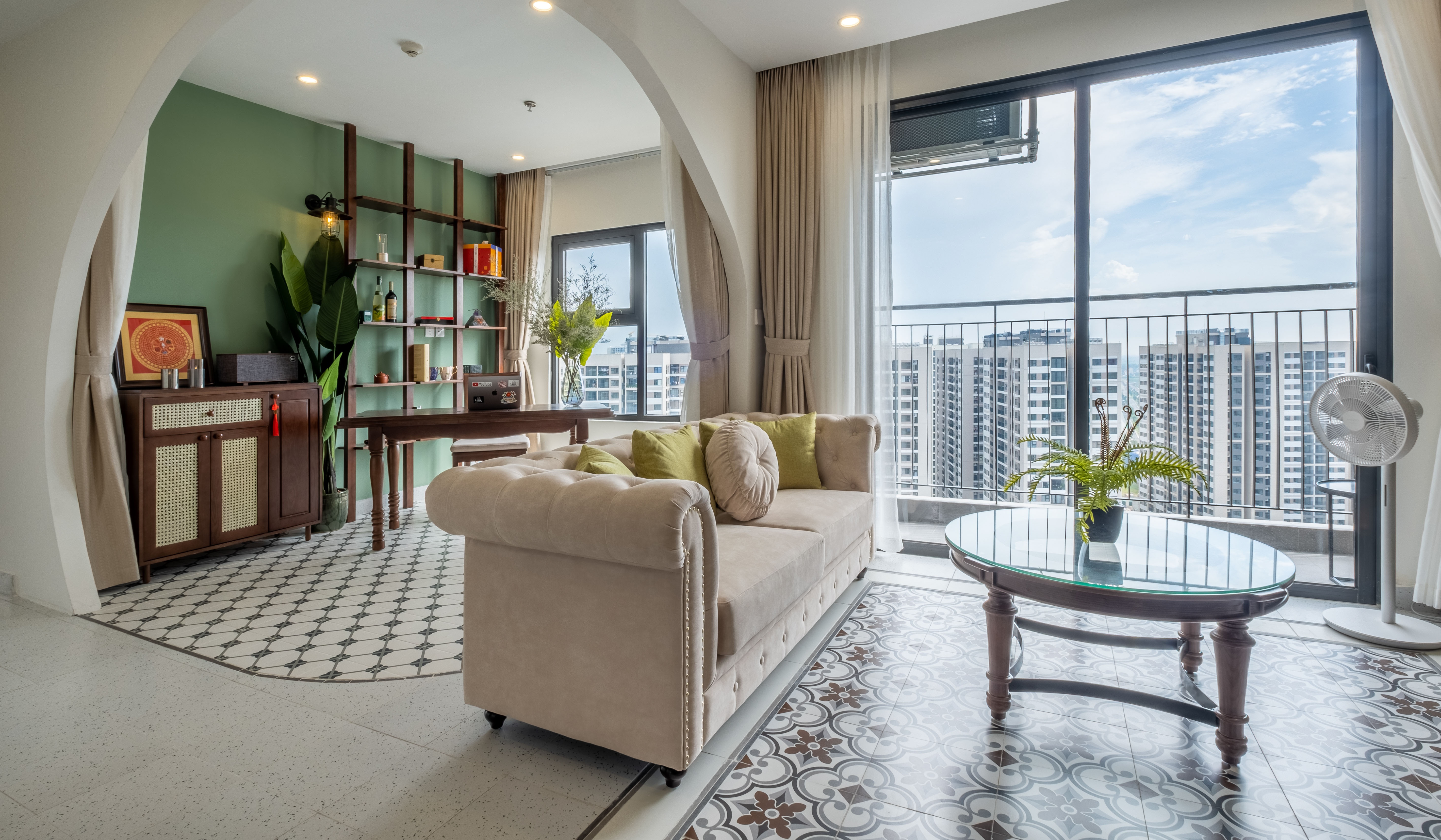 Can ho phong cach Nam Bo giua long Ha Noi hinh anh