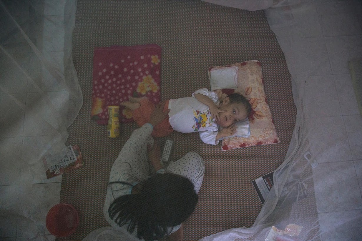 Những đứa con của đôi vợ chồng trẻ này vô tình chịu ảnh hưởng bởi chất độc da cam. Họ chuyển đến sống gần sân bay Đà Nẵng từ cuối thập niên 1990. Khi mới đến, người chồng thường bắt cá, bắt ốc và hái rau xung quanh con sông về làm thức ăn. Họ không biết rằng mọi thứ đã bị nhiễm bẩn dioxin từ con sông và ao hồ xung quanh sân bay. Con gái của họ chào đời năm 2000, em qua đời khi 7 tuổi vì sức khỏe suy kiệt. Họ tiếp tục sinh con trai vào năm 2008, đứa trẻ chịu những dị tật giống như người chị.