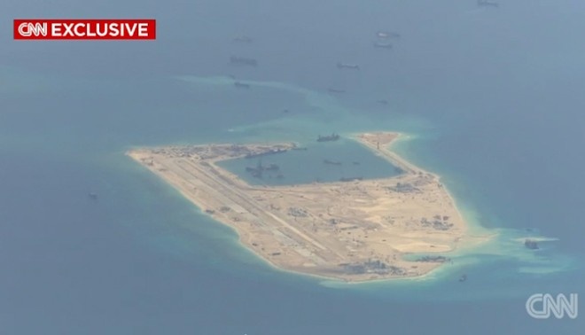 Phi cơ P8-A Poseidon, máy bay tuần tra hiện đại nhất của Mỹm theo dõi hoạt động xây dựng trái phép của Trung Quốc ở Biển Đông. Ảnh: CNN