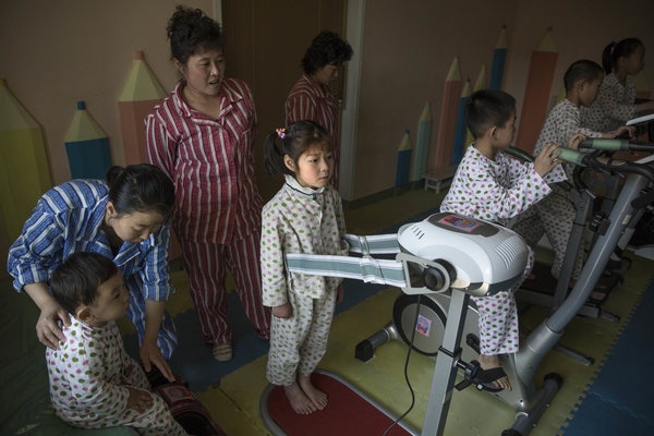 Một cơ sở phục hồi thể chất tại bệnh viện nhi Okryu ở thủ đô Bình Nhưỡng.