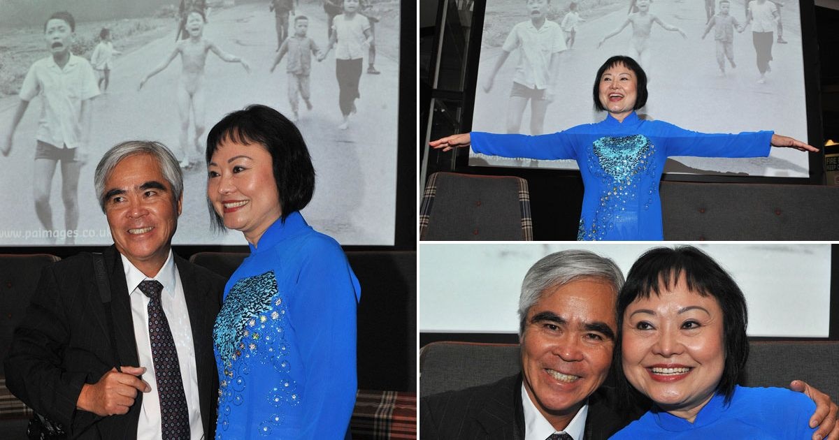 Kim Phúc trong một lần hội ngộ cùng ân nhân, phóng viên ảnh Nick Ut. Ảnh: AP