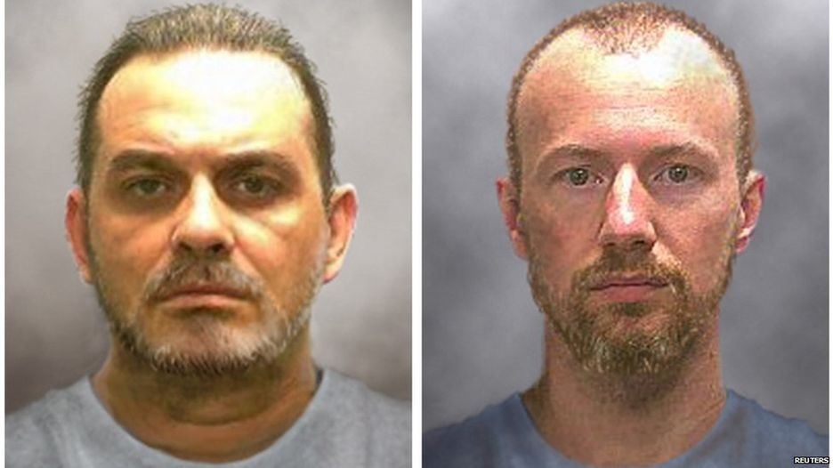 Richard Matt (trái) là tội phạm vượt ngục vừa bị cảnh sát hạ gục. David Sweat vẫn đang lẩn trốn. Ảnh: AP