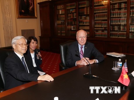 Các Nghị sỹ Mỹ đều bày tỏ sự ủng hộ đối với việc tăng cường quan hệ hữu nghị và hợp tác giữa Mỹ và Việt Nam. Họ thể hiện sự quan tâm cao độ đối với tình hình Biển Đông gần đây. 