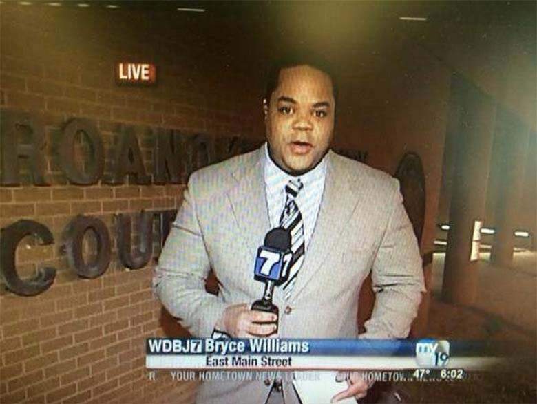 Nghi phạm Flanagan sử dụng tên Bryce Williams khi hiện dẫn trên truyền hình. Ảnh: ABC