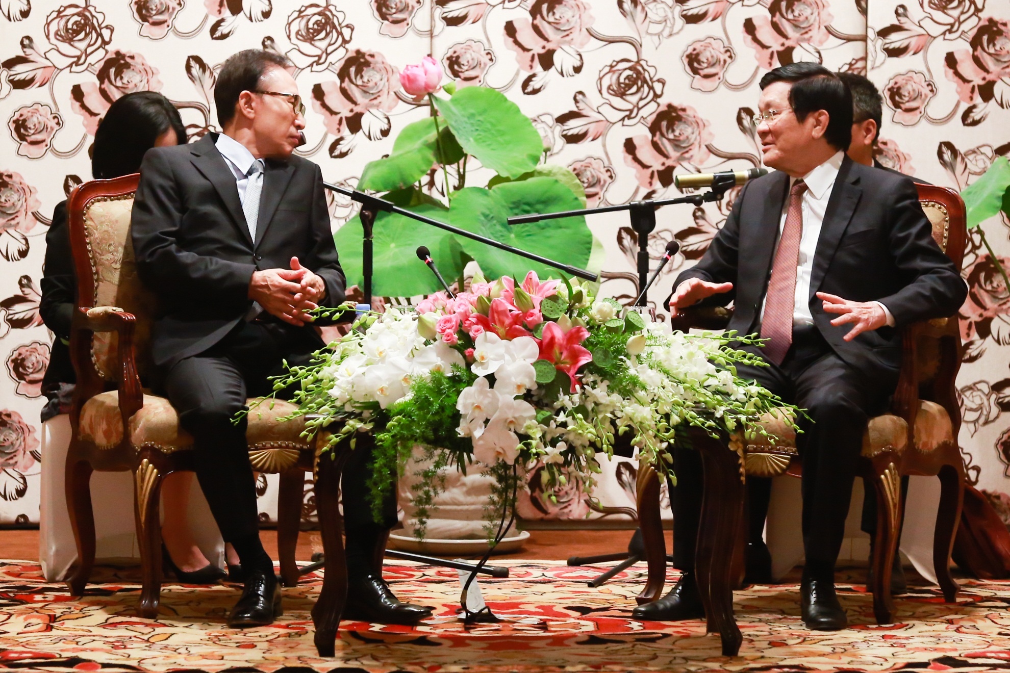 Cuu tong thong Han Quoc chao xa giao Chu tich nuoc Truong Tan Sang hinh anh