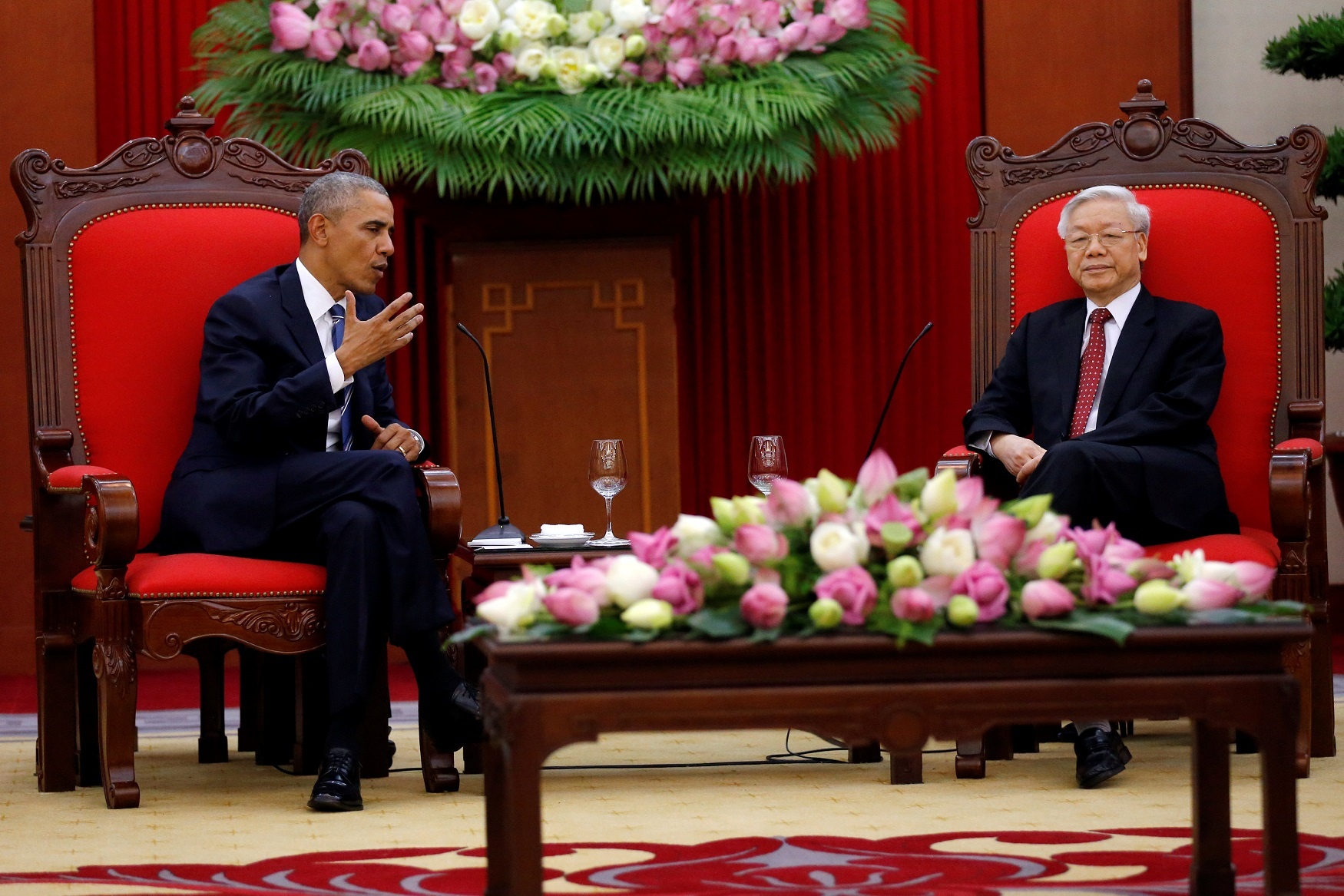 Tong Bi thu Nguyen Phu Trong tiep Tong thong Obama hinh anh