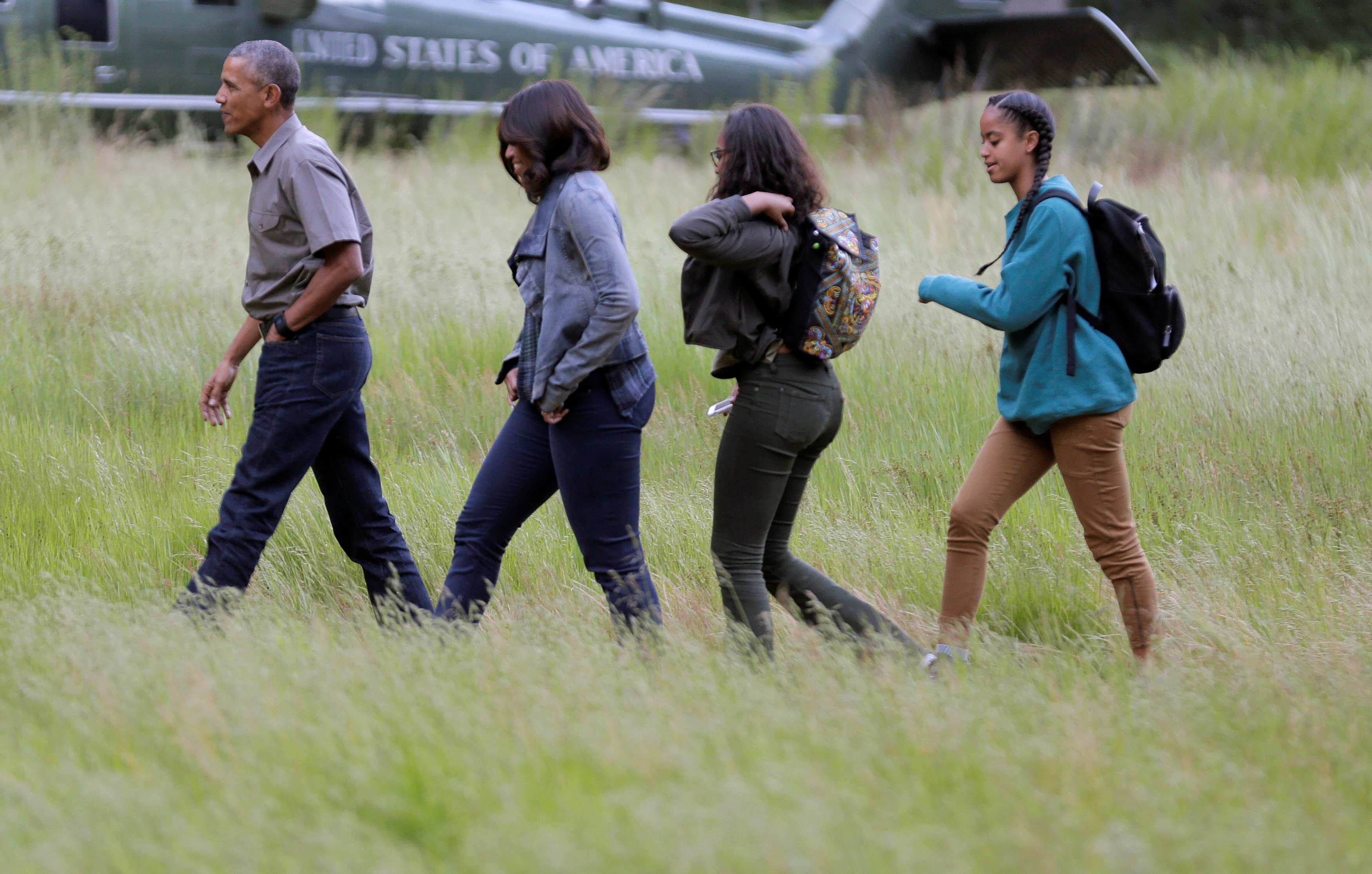 Gia dinh ong Obama nghi cuoi tuan anh 2