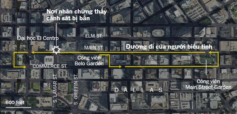 cảnh sát Mỹ bị bắn ở Dallas ảnh 3 canh sat My bi ban o Dallas anh 3