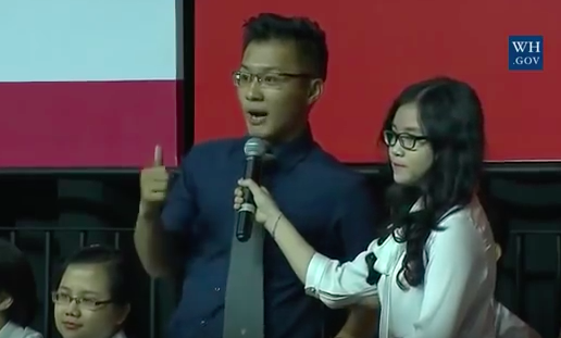 giới trẻ Việt gặp tổng thống Obama ảnh 1 gioi tre Viet gap tong thong Obama anh 1