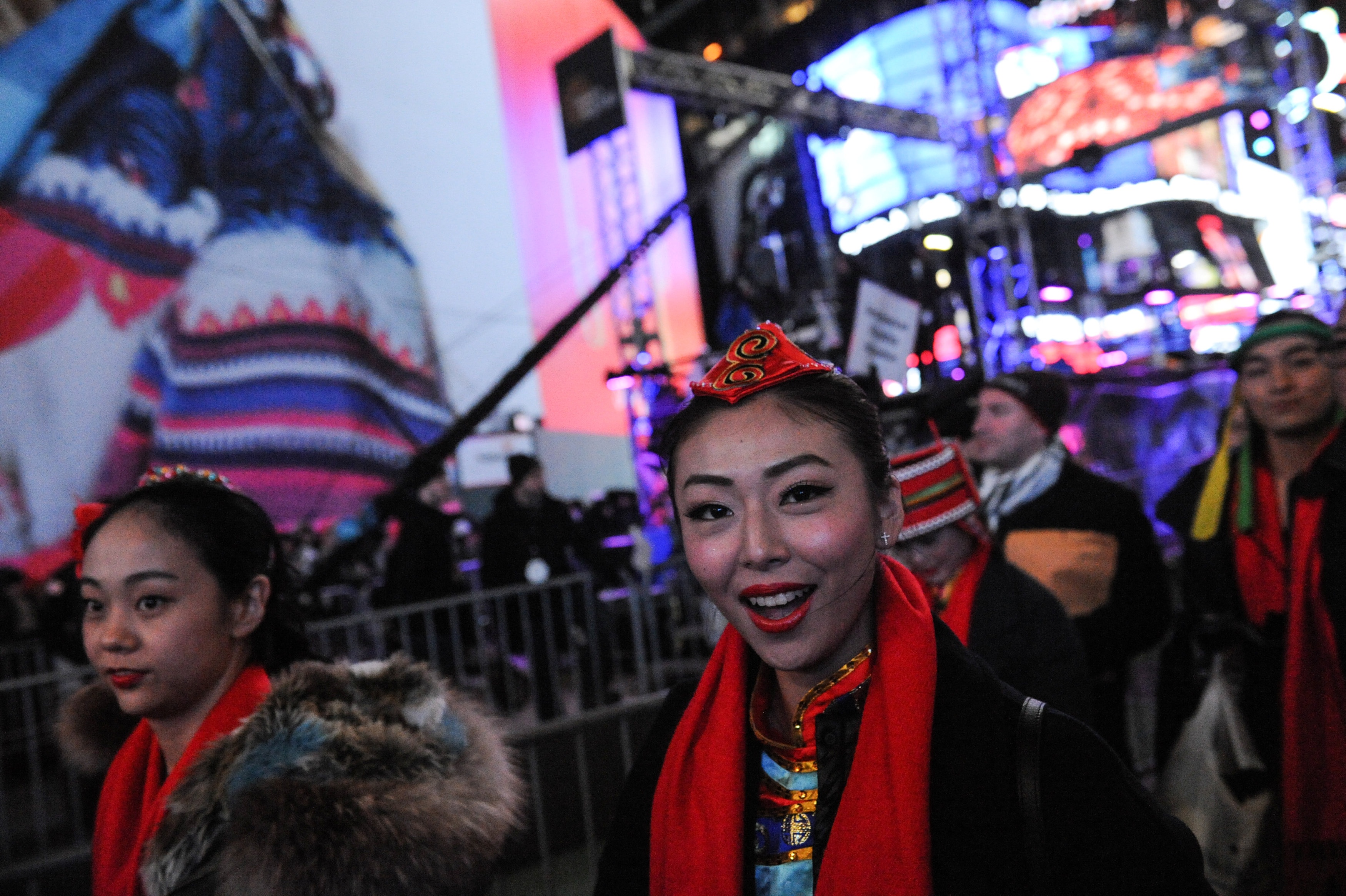 ron rang don nam moi o Times Square anh 2