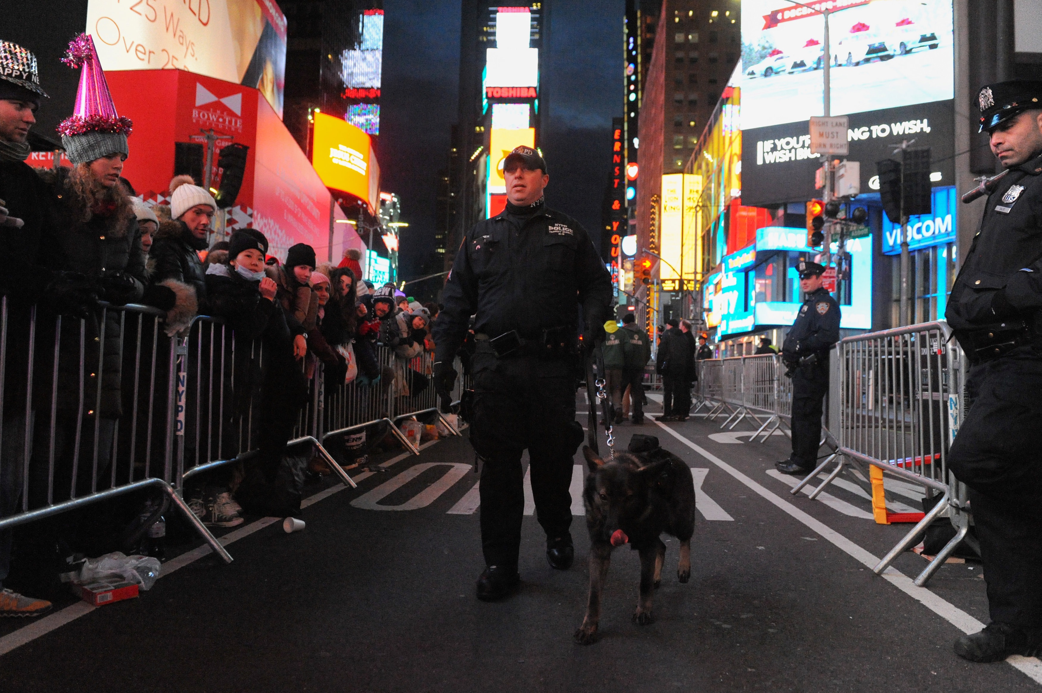 ron rang don nam moi o Times Square anh 1