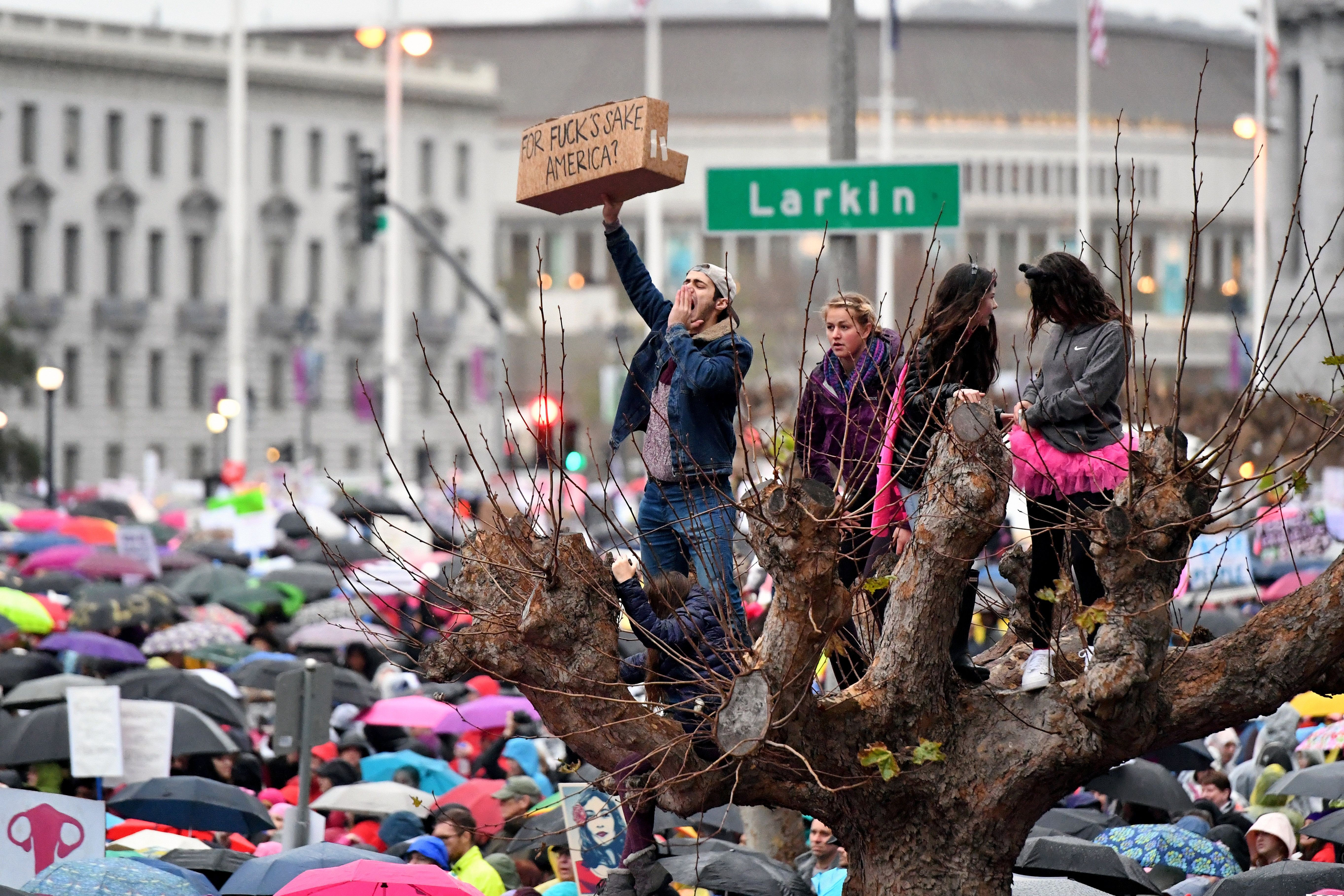 Ai dung sau hang tram cuoc bieu tinh chong Tong thong Trump? hinh anh