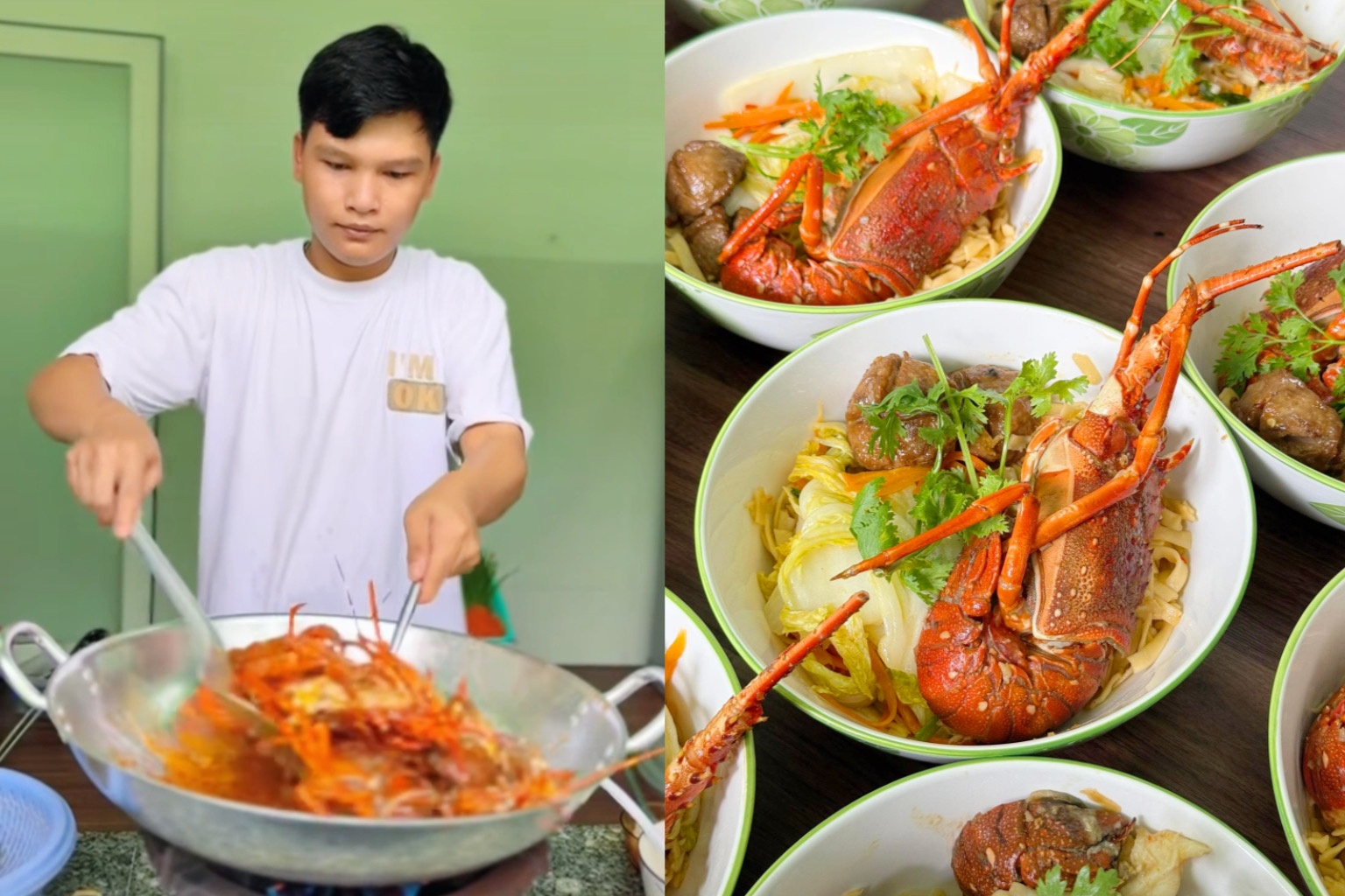 Chang trai mien Tay 'gay sot' khi nau tom hum, vit quay dai tho xay hinh anh