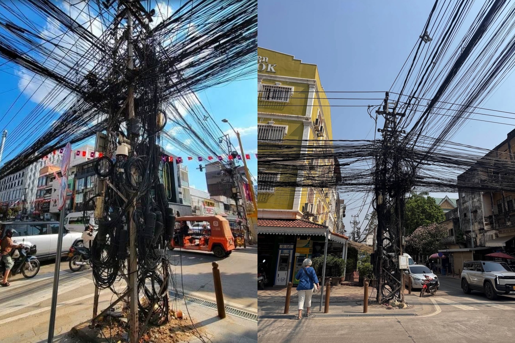 Do xo check-in cay cot dien chang chit o Lao hinh anh