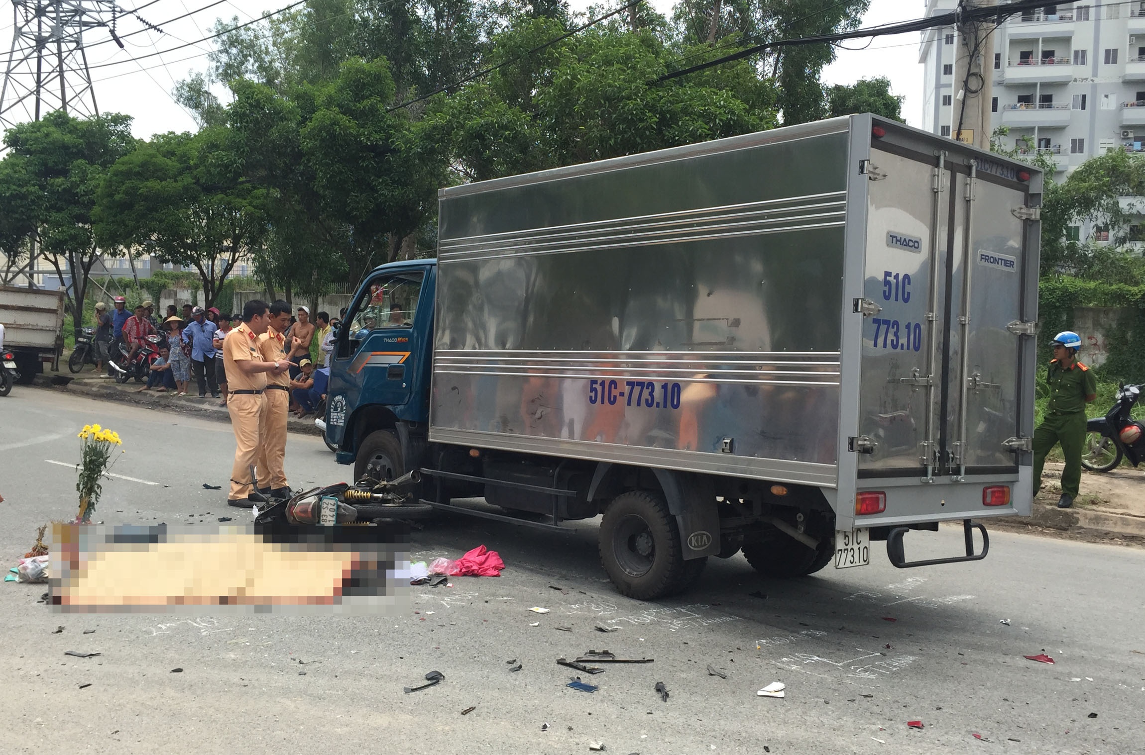 xe tải cán hai người thương vong ảnh 1 xe tai can hai nguoi thuong vong anh 1