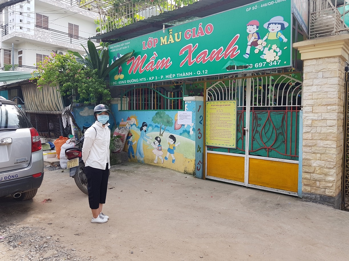 ben trong truong mam non mam xanh anh 1