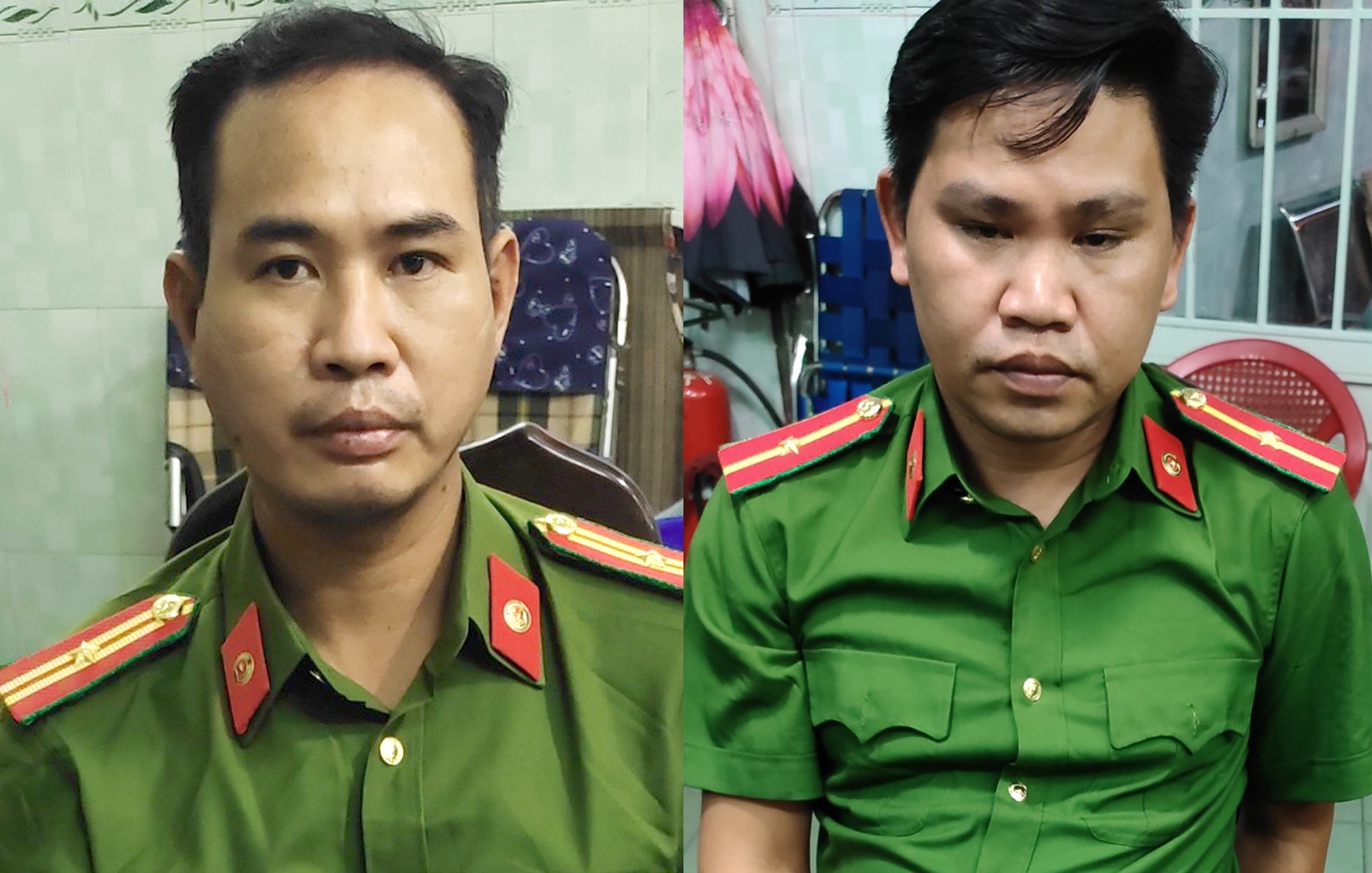 Gia canh sat vao nha dan doc lenh bat nguoi hinh anh