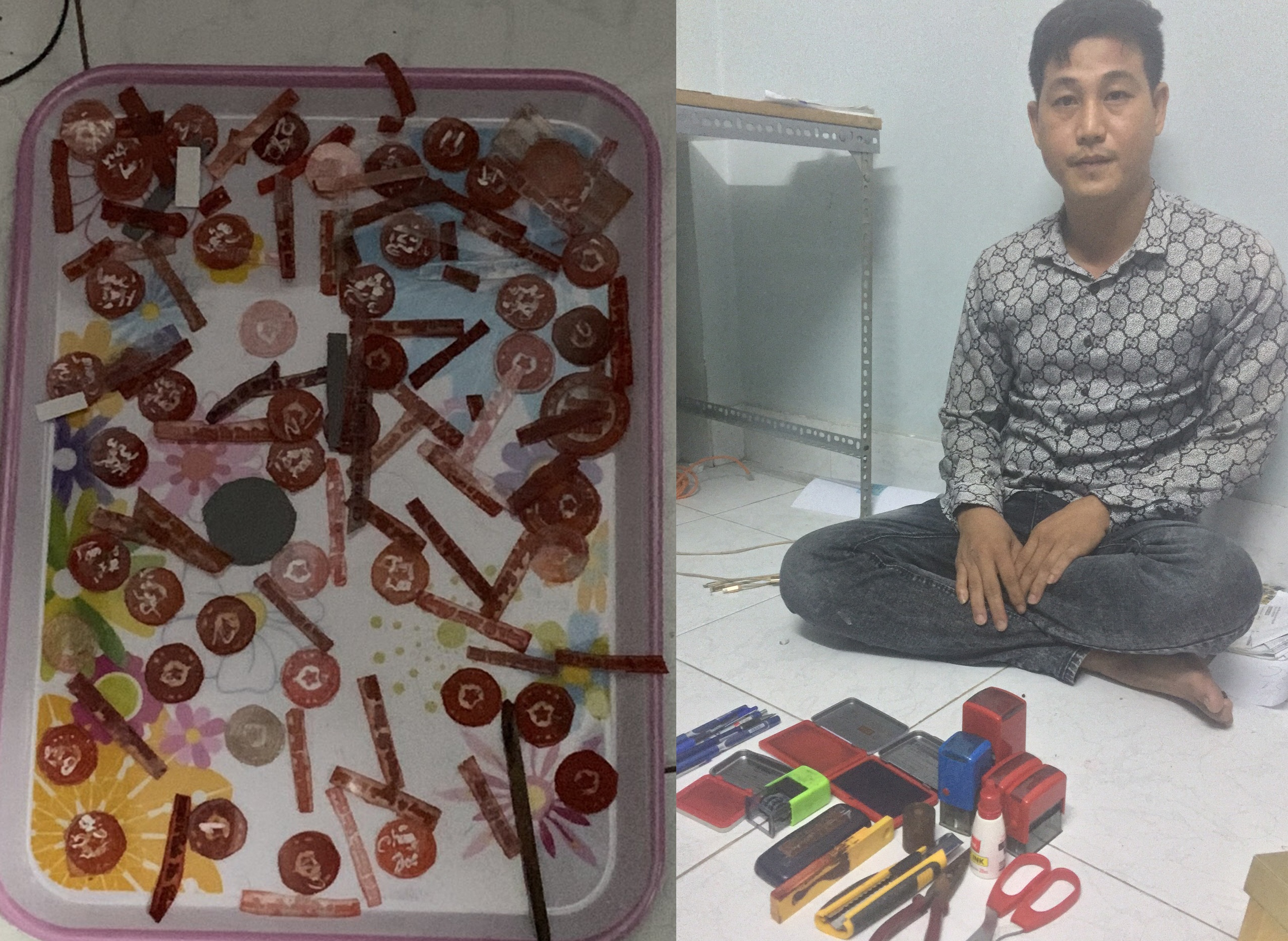 Lan ra duong day lam gia giay to tu o xe gian hinh anh