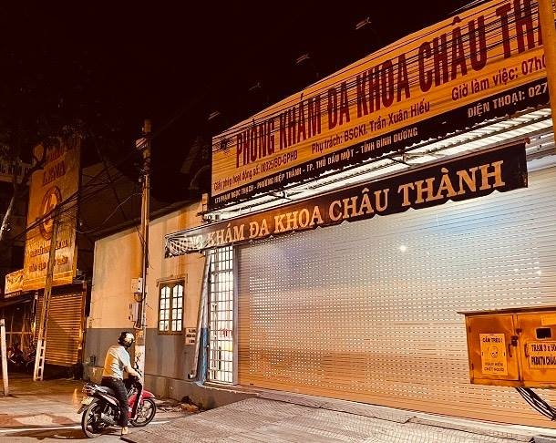 Binh Duong phong toa tam thoi phong kham Chau Thanh hinh anh