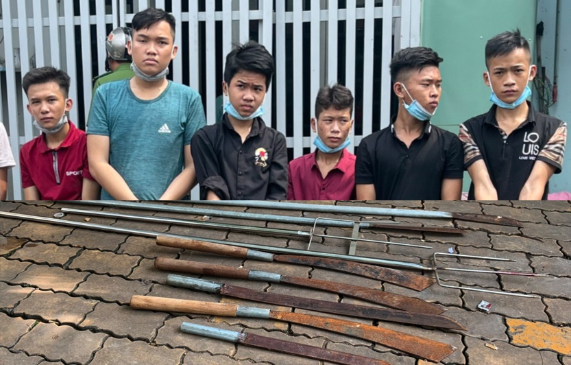 Cong an canh bao thanh, thieu nien thich mang hung khi di hon chien hinh anh