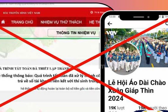 Canh giac chieu lua dao du tuyen thi sinh ao dai hinh anh