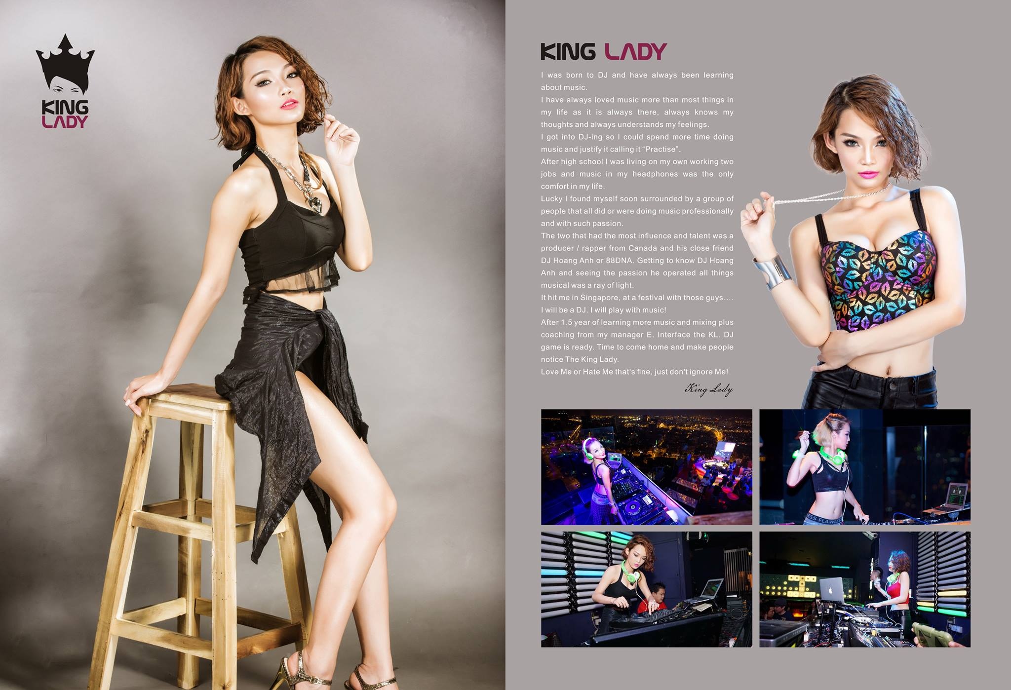 Tạp chí Star Wave cũng có một bài viết giới thiệu về nữ DJ King Lady.