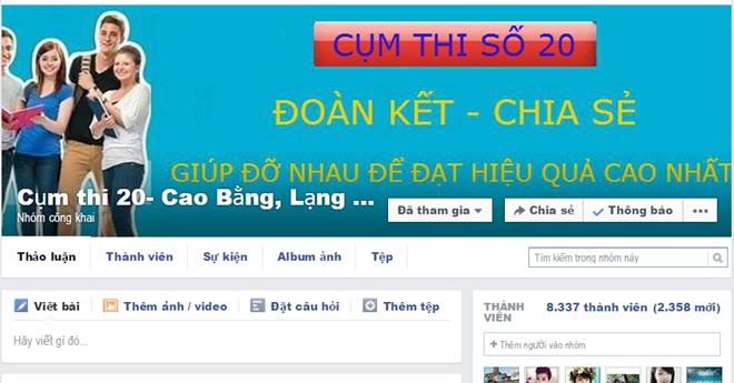 Trao luu tim ban cung cum thi THPT Quoc gia tren Facebook hinh anh