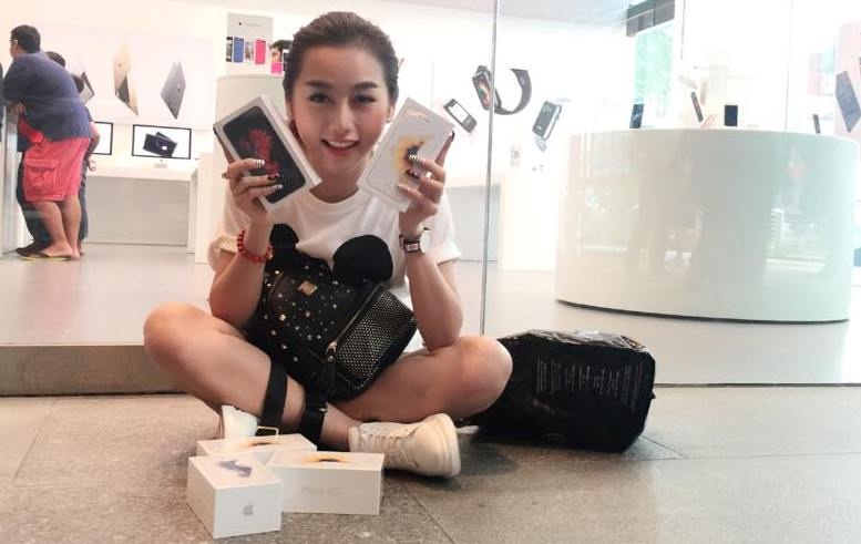 DJ Quynh Nhi xep hang 25 tieng mua iPhone 6S hinh anh