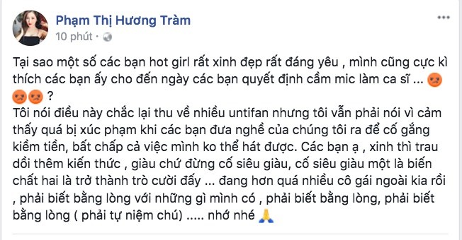 Huong Tram che chi pu hat do anh 1