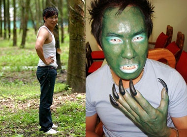 Ly Hai 'choi Halloween' som hinh anh