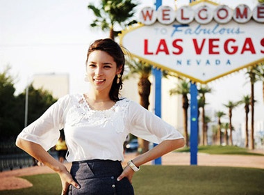 Hoa hau Han Quoc rong choi o Las Vegas hinh anh