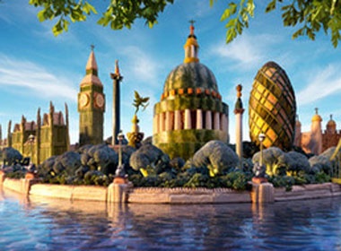Cung dien Hoang Gia Anh lam bang rau qua hinh anh
