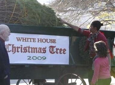 Nha Obama chuan bi mung Noel hinh anh