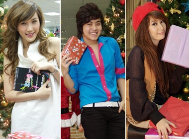 Sao Vpop hao huc don Giang sinh hinh anh